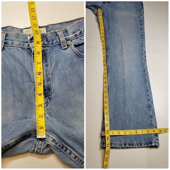 Old Navy Vintage 90s Y2K Low Rise Flare  Blue Jeans Denim Women's Distressed - Picture 13 of 13